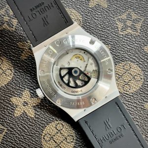 Đồng Hồ Hublot Automatic Nam Màu Đen Vỏ Nhám Fake Máy Cơ Nhật 42mm (1)