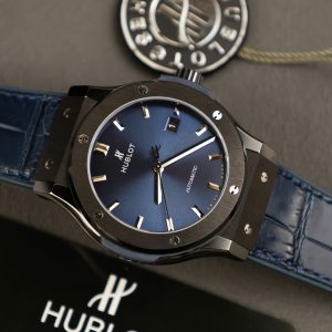 Đồng Hồ Hublot Chế Tác Vỏ Gốm Đen Ceramic Mặt Xanh Máy Tinh Chỉnh SW300 42mm (9)