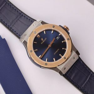 Đồng Hồ Hublot Classic Fusion Demi King Gold Blue Fake Thuỵ Sỹ Xưởng WWF 42mm (8)