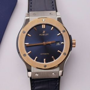 Đồng Hồ Hublot Classic Fusion Demi King Gold Blue Fake Thuỵ Sỹ Xưởng WWF 42mm (8)