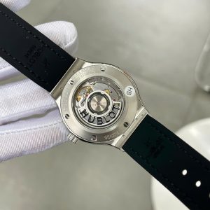 Đồng Hồ Hublot Classic Fusion Đính Đá Mặt Xám Fake Máy Thuỵ Sỹ 38mm (7)