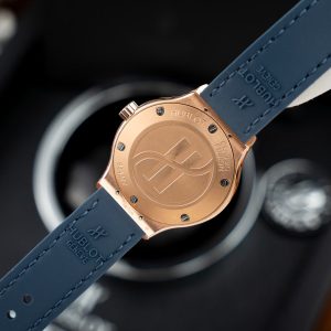 Đồng Hồ Hublot Classic Fusion King Gold Màu Xanh Dương Rep 11 Thuỵ Sỹ 33mm (1)