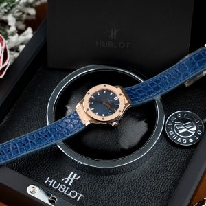 Đồng Hồ Hublot Classic Fusion King Gold Màu Xanh Dương Rep 11 Thuỵ Sỹ 33mm (1)