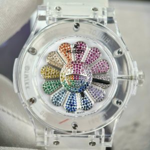 Đồng Hồ Hublot Takashi Murakami Rainbow Replica Cao Cấp Vỏ Sapphire 44mm (9)