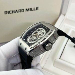 Đồng Hồ Nam Richard Mille RM052 Fake Cao Cấp Họa Tiết Đầu Lâu 42mm
