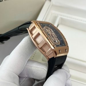Đồng Hồ Nam Richard Mille RM052 Vàng Hồng Super Fake Họa Tiết Đầu Lâu 42mm (9)