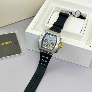 Đồng Hồ Nam Richard Mille RM11-03 Super Fake Dây Cao Su Màu Đen 45mm (2)