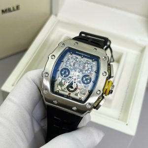 Đồng Hồ Nam Richard Mille RM11-03 Super Fake Dây Cao Su Màu Đen 45mm (2)