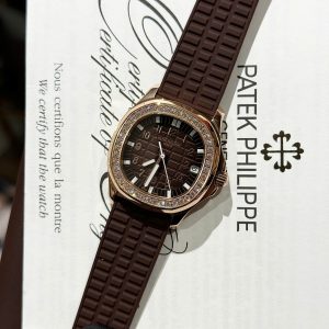 Đồng Hồ Nữ Patek Philippe Aquanaut 5067 Đính Đá Máy Cơ Màu Nâu 35 (1)