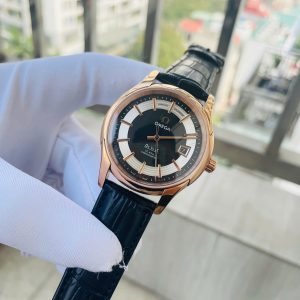 Đồng Hồ Omega De Ville Fake Cao Cấp Nam Dây Da Màu Đen 40mm (6)