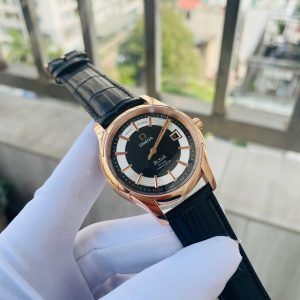 Đồng Hồ Omega De Ville Fake Cao Cấp Nam Dây Da Màu Đen 40mm (6)