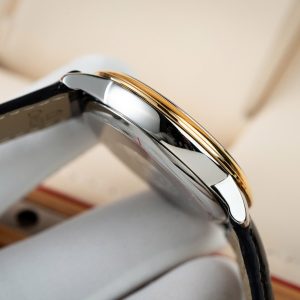 Đồng Hồ Omega De Ville Prestige Replica Cao Cấp Mặt Vàng Dây Da 39 (9)