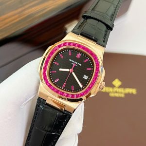 Đồng Hồ Patek Philippe Nautilus 5723 Fake Máy Cơ Nhật Dây Da Màu Đen 40mm (1)