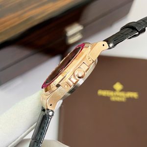 Đồng Hồ Patek Philippe Nautilus 5723 Fake Máy Cơ Nhật Dây Da Màu Đen 40mm (1)