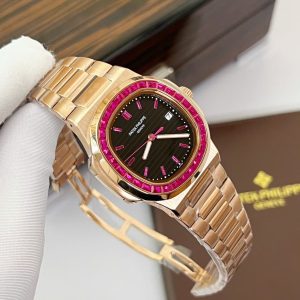Đồng Hồ Patek Philippe Nautilus 5723 Fake Máy Cơ Nhật Dây Kim Loại Mạ Vàng 40mm (2)