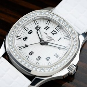 Đồng Hồ Patek Philippe Nữ Dây Cao Su Màu Trắng Aquanaut 5067 Xưởng PPF 35 (9)