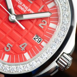 Đồng Hồ Patek Philippe Nữ Đính Đá Màu Đỏ Aquanaut 5067 Xưởng PPF 35 (9)