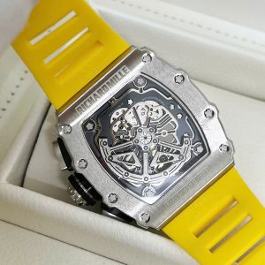 Đồng Hồ Richard Mille RM11-03 Fake Cao Cấp Dây Cao Su Màu Vàng 45mm (1)