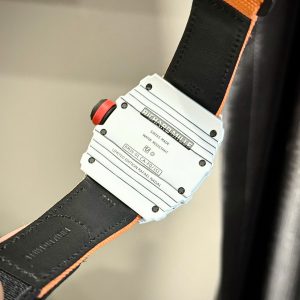 Đồng Hồ Richard Mille RM35-01 Vỏ Carbon Trắng Dây Vải Màu Cam Xưởng BBR (6)