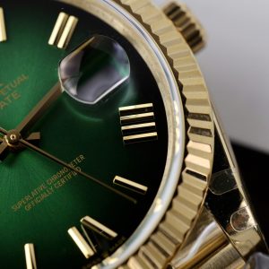 Đồng Hồ Rolex Chế Tác Day-Date 228236 Mặt Xanh Green Ombré Xưởng QF 185 Grams 40mm (2)
