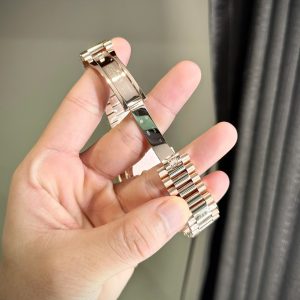 Đồng Hồ Rolex Day-Date Phủ Vàng Hồng 18K Nặng 186 Grams Mặt Xanh Blue Xưởng QF 40mm (6)