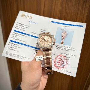 Đồng Hồ Rolex Daytona 126595TBR Chế Tác Bọc Vàng Hồng Đính Moissanite 40mm (1)