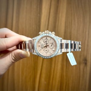 Đồng Hồ Rolex Daytona 126595TBR Chế Tác Bọc Vàng Hồng Đính Moissanite 40mm (1)