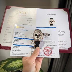 Đồng Hồ Rolex Daytona Chế Tác Mặt Thiên Thạch Phủ Vàng 18K Đính Đá Moissanite 40mm