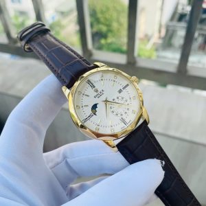Đồng Hồ Rolex Fake Cao Cấp Máy Cơ Nhật Nam Dây Da Màu Đen 40mm (6)