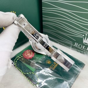 Đồng Hồ Rolex Fake Máy Automatic Nhật DateJust Mặt Đen Đính Đá 38-41mm (1)