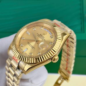 Đồng Hồ Rolex Fake Máy Cơ Nhật Automatic Day-Date Vàng Vàng 40mm (7)