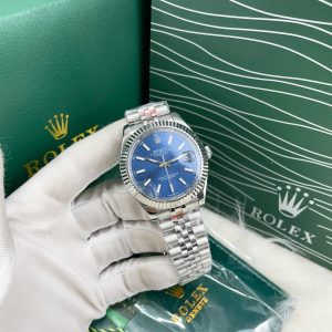 Đồng Hồ Rolex Giá Rẻ Máy Cơ Nhật Mặt Xanh Cọc Số Dạ Quang DateJust 38-41mm (1)