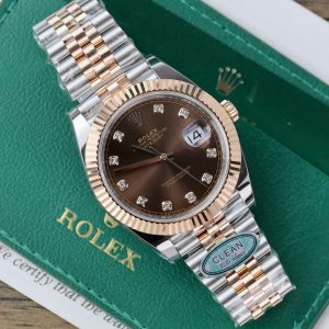 Đồng Hồ Rolex Nam Rep 11 DateJust 126331 Mặt Số Chocolate Đính Đá Clean 41mm (9)