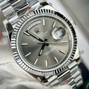 Đồng Hồ Rolex Rep 11 Day-Date 228236 Mặt Số Xám Cọc Dạ Quang Nhà Máy GM 40mm (1)