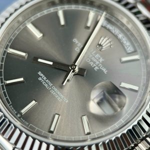 Đồng Hồ Rolex Rep 11 Day-Date 228236 Mặt Số Xám Cọc Dạ Quang Nhà Máy GM 40mm (1)