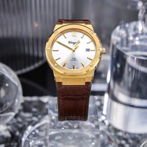 Đồng Hồ Salvatore Ferragamo F80 Classic Màu Nâu Máy Pin Thuỵ Sỹ Like Auth 40mm (3)