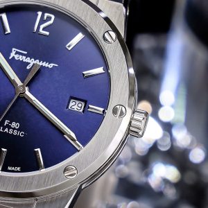 Đồng Hồ Salvatore Ferragamo F80 Classic Màu Xanh Dương Replica Thuỵ Sỹ 40mm (2)
