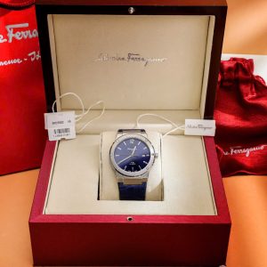 Đồng Hồ Salvatore Ferragamo F80 Classic Màu Xanh Dương Replica Thuỵ Sỹ 40mm (2)