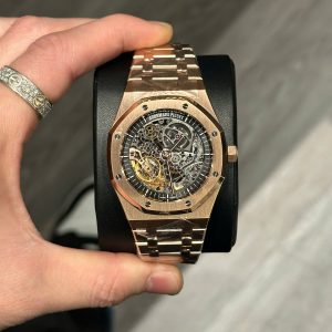 Đồng Hồ Audemars Piguet Royal Oak 15407 Skeleton Rose Gold Nhà Máy THB 2024 41mm (9)