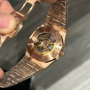 Đồng Hồ Audemars Piguet Royal Oak 15407 Skeleton Rose Gold Nhà Máy THB 2024 41mm (9)