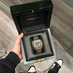 Đồng Hồ Audemars Piguet Royal Oak 15407 Skeleton Rose Gold Nhà Máy THB 2024 41mm (9)