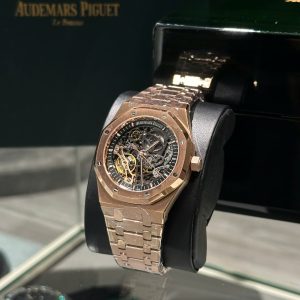 Đồng Hồ Audemars Piguet Royal Oak 15407 Skeleton Rose Gold Nhà Máy THB 2024 41mm (9)
