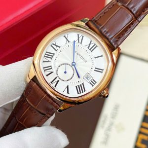 Đồng Hồ Cartier Driver Automatic Máy Cơ Nhật Fake Cao Cấp Màu Nâu 41mm (4)