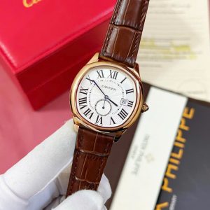 Đồng Hồ Cartier Driver Automatic Máy Cơ Nhật Fake Cao Cấp Màu Nâu 41mm (4)