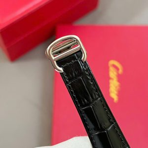 Đồng Hồ Cartier Driver Fake Máy Cơ Nhật Mặt Xám Dây Da Đen 41mm (8)