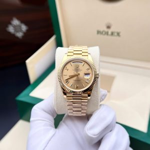 Đồng Hồ Chế Tác Rolex Day-Date 228238 Mặt Vàng Cọc Số La Mã Xưởng GM 178 Gram 40mm (10)