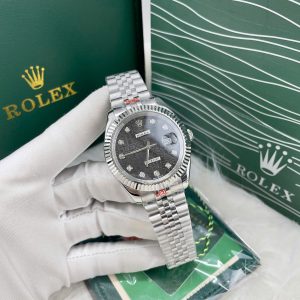 Đồng Hồ Nam Rolex DateJust Fake Máy Nhật Mặt Vi Tính Đen Giá Rẻ 38-41mm (3)
