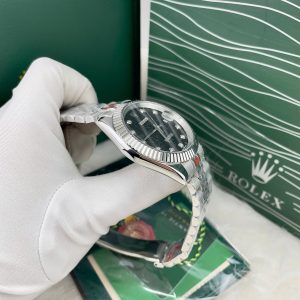 Đồng Hồ Nam Rolex DateJust Fake Máy Nhật Mặt Vi Tính Đen Giá Rẻ 38-41mm (3)