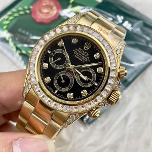Đồng Hồ Nam Rolex Daytona Fake Máy Cơ Nhật Đính Đá Giá Rẻ 40mm (1)