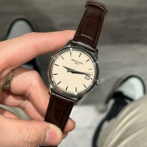 Đồng Hồ Patek Philippe Calatrava 5227 Nam Dây Da Màu Nâu Chế Tác Xưởng 3K 38mm (3)